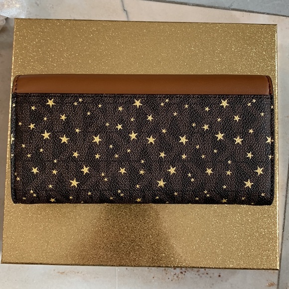 Brand New Michael Kors Convertible Crossbody Wallet Jet Set Charm Brown Multi - Picture 3 of 9